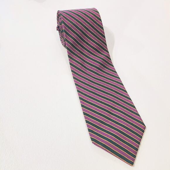Brooks Brothers Makers Silk Multicolor Striped Neck Tie Business Professional - Picture 1 of 7